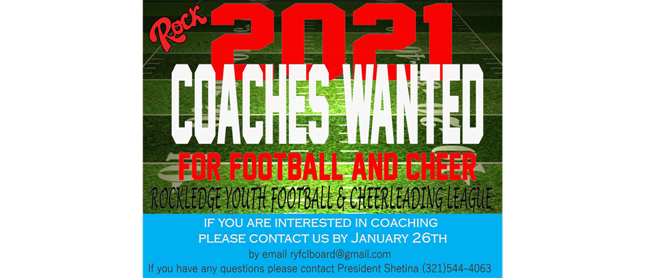 Coaches Wanted Contact Us TODAY!